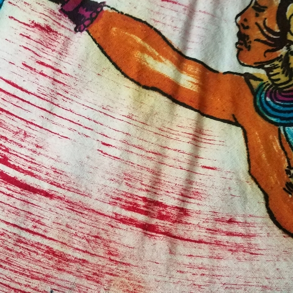 SOLD 1940s 40s Skirt Vintage Mexican Hand Painted Large - Picture 8 of 9